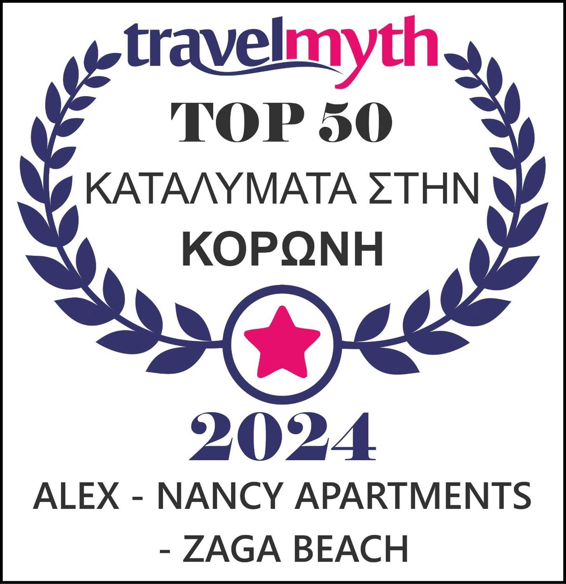 Alex - Nancy Apartments - Zaga Beach Короні Екстер'єр фото
